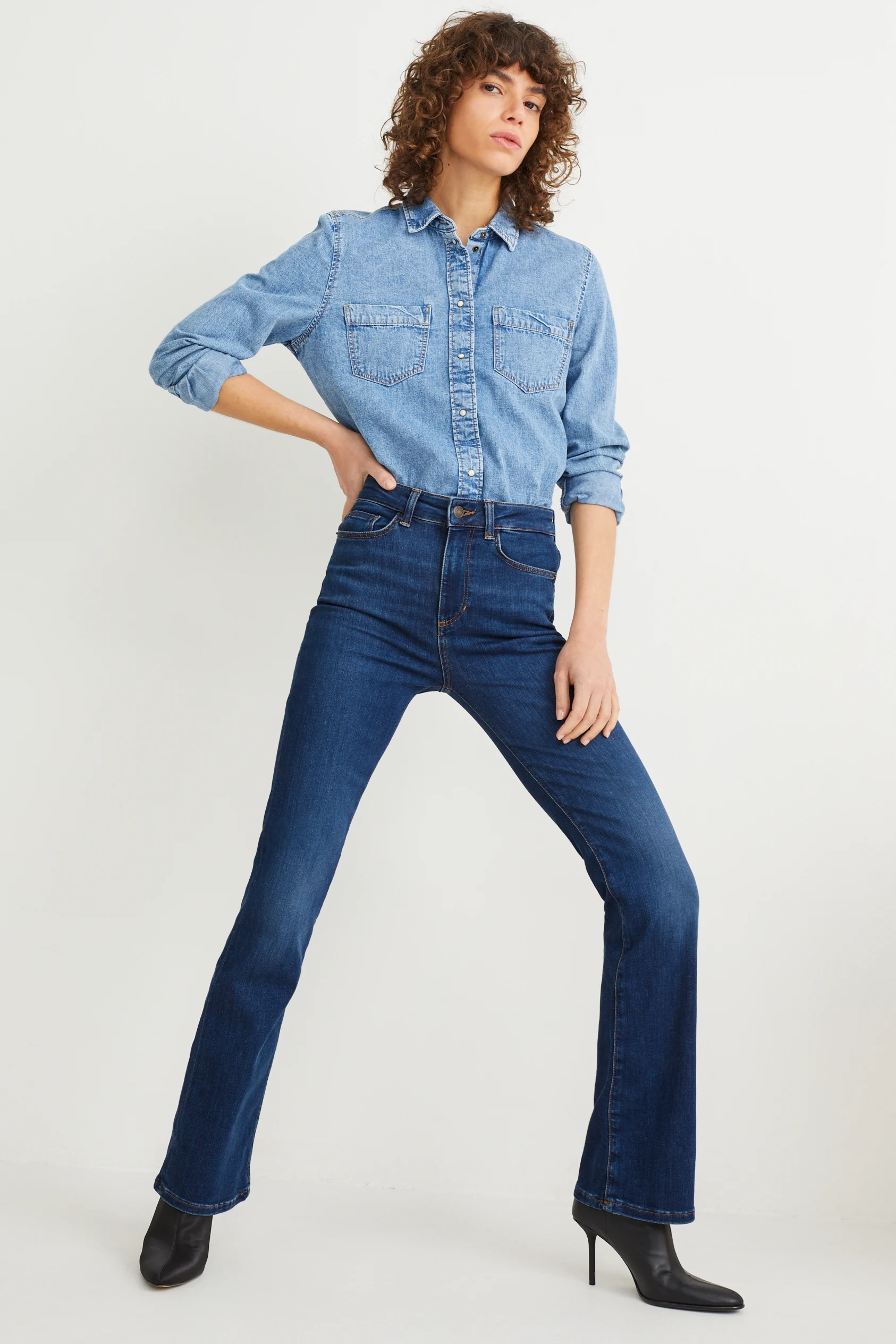 Bootcut jeans - high waist - LYCRA? - recycled