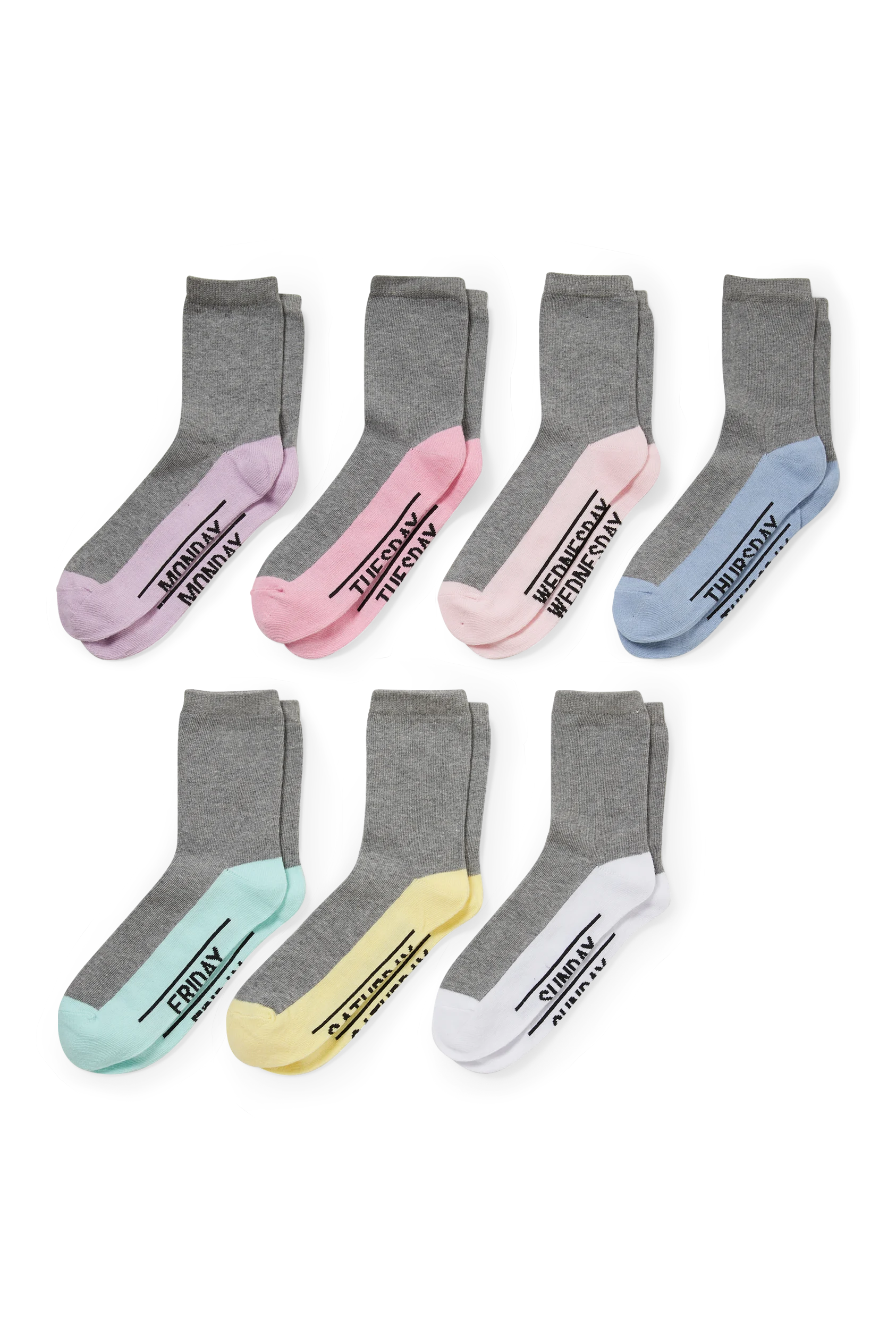 Multipack of 7 - days of the week - socks with motif