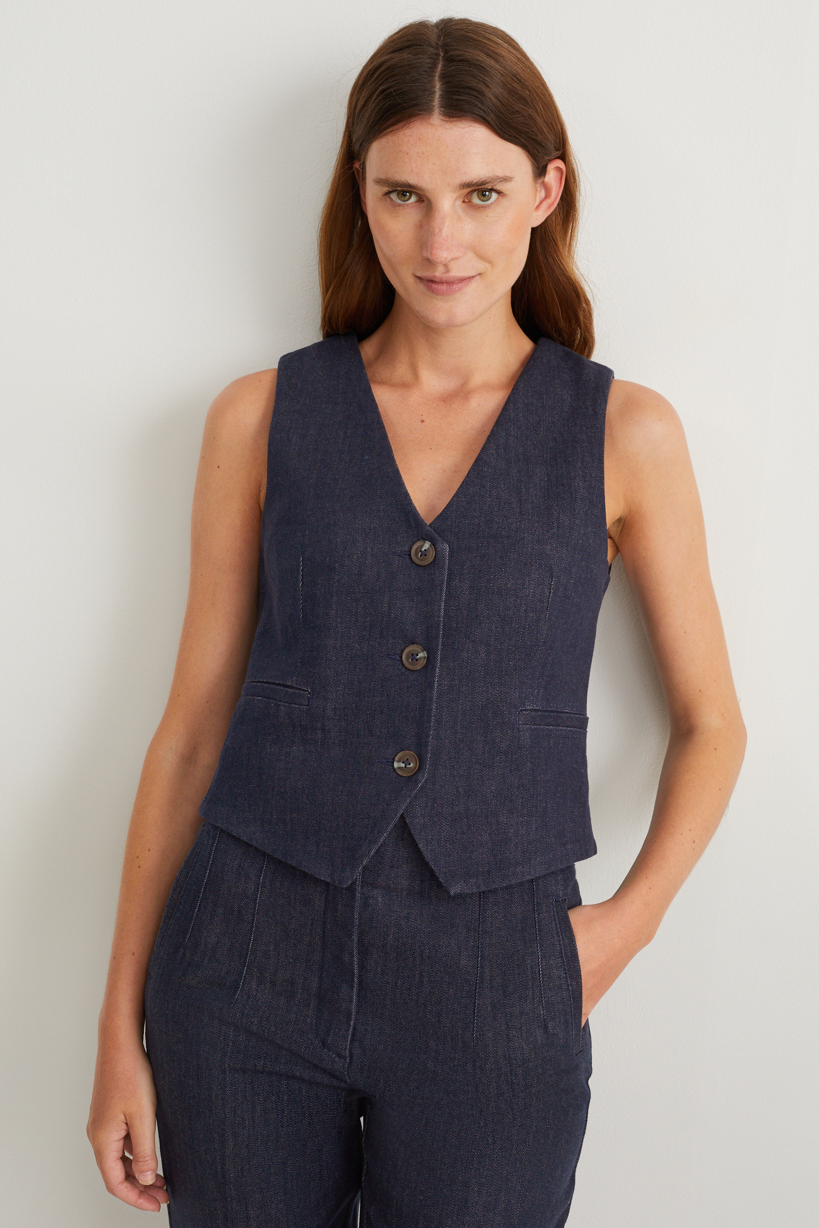 Denim waistcoat