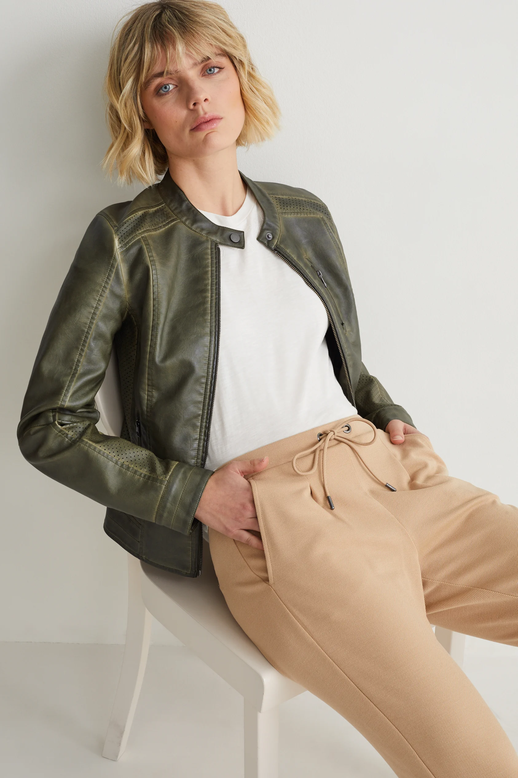 Biker jacket - faux leather