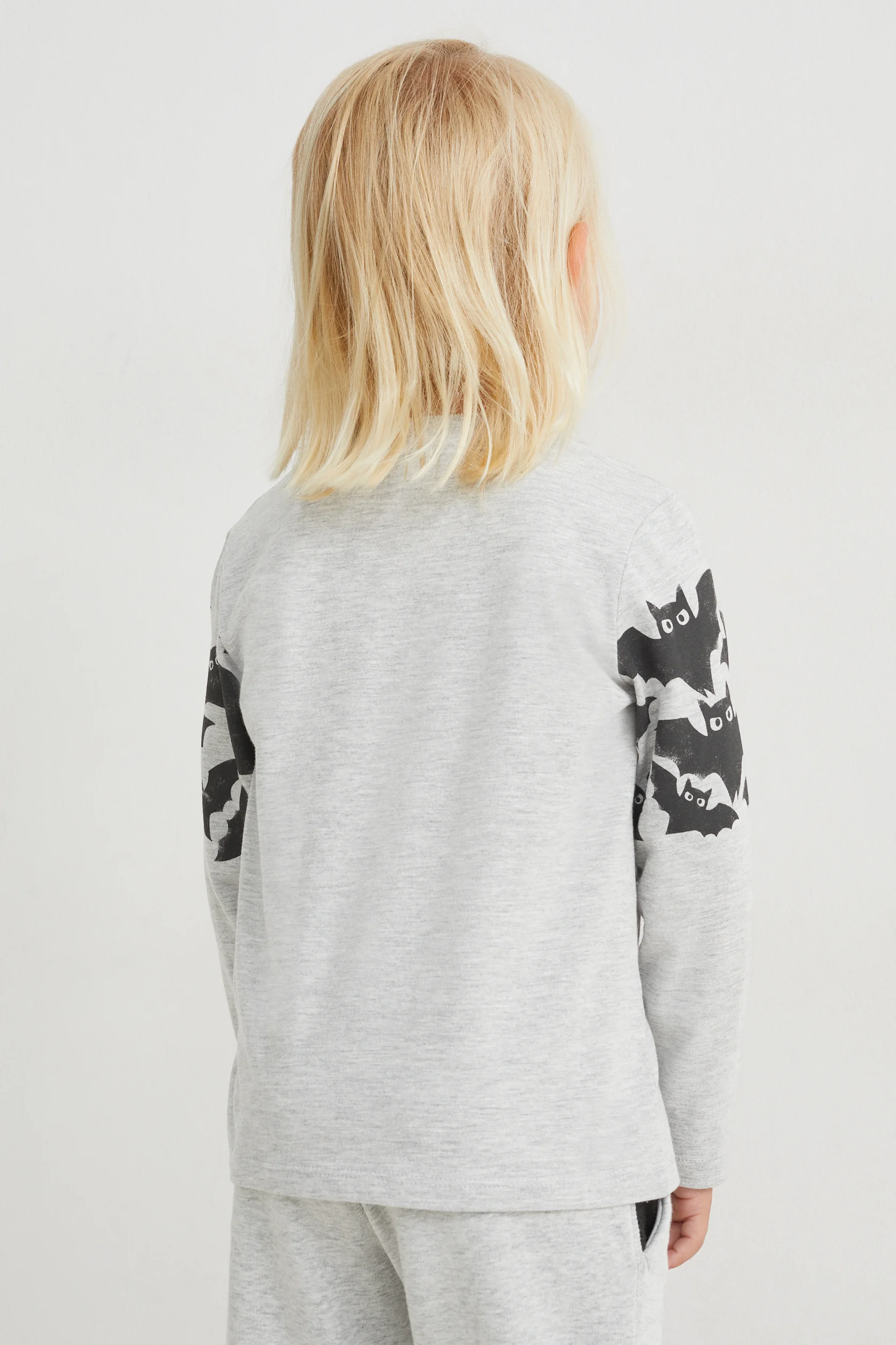 Set - long sleeve top and bat mask - 2 piece