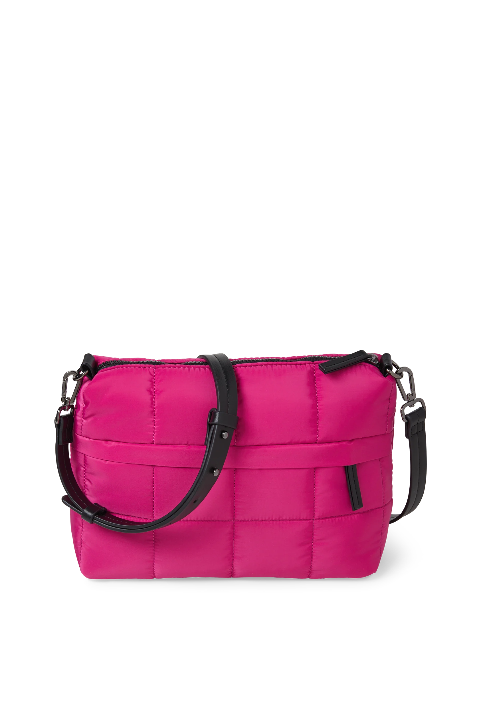 Small quilted shoulder bag with detachable bag strap