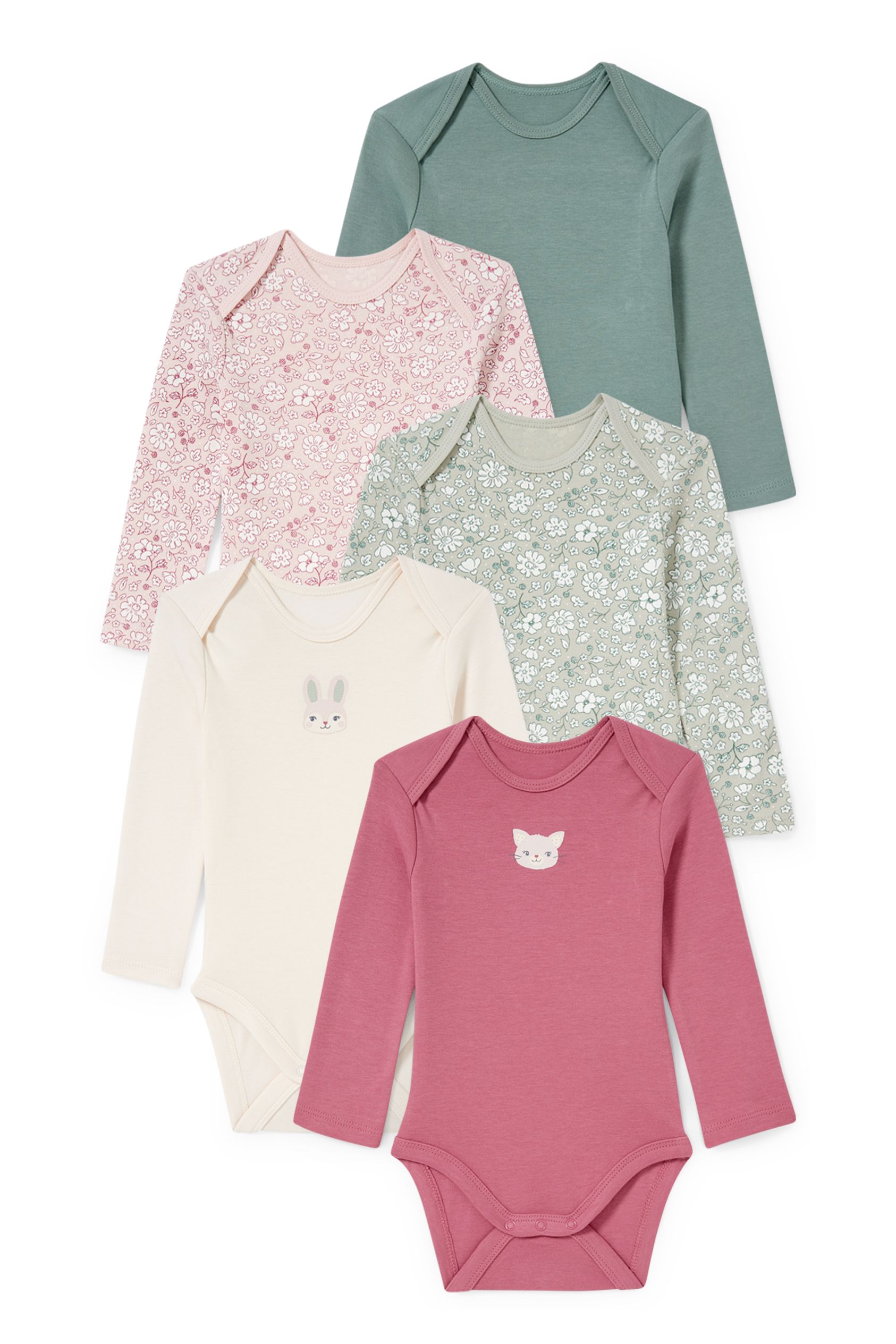 Multipack of 5 - baby bodysuit