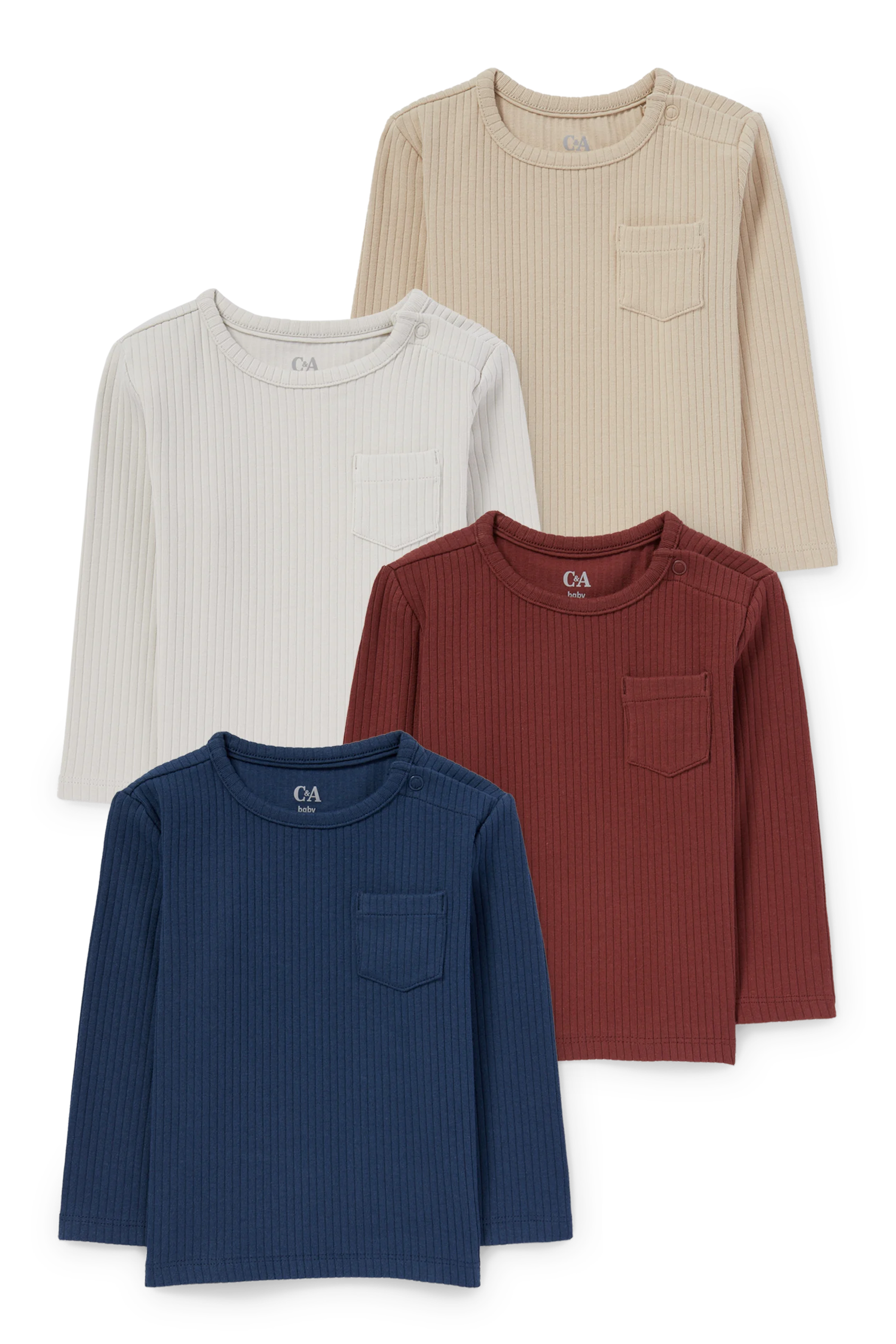 Multipack of 4 - baby long sleeve top