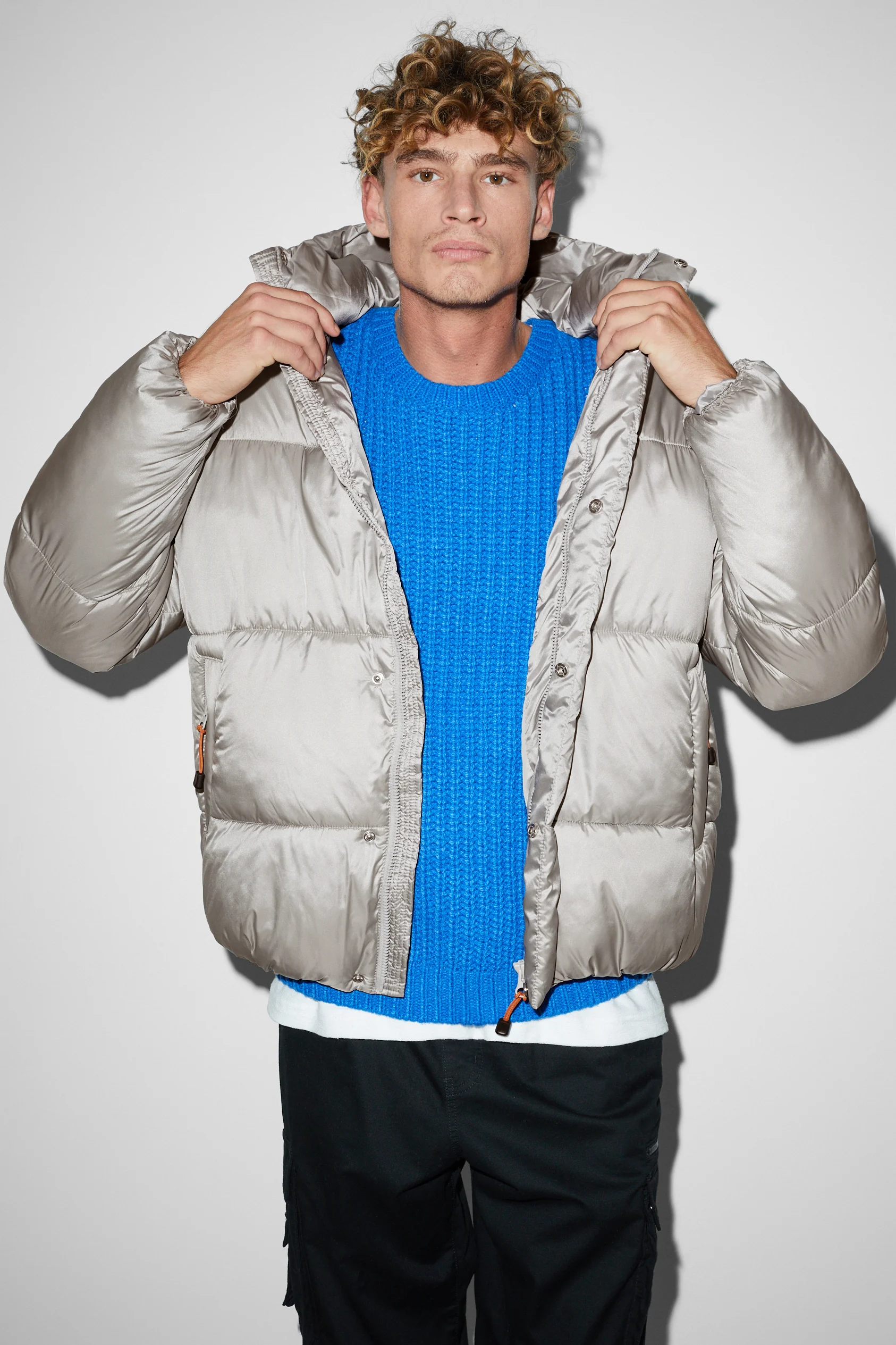 Quilted jacket with hood
