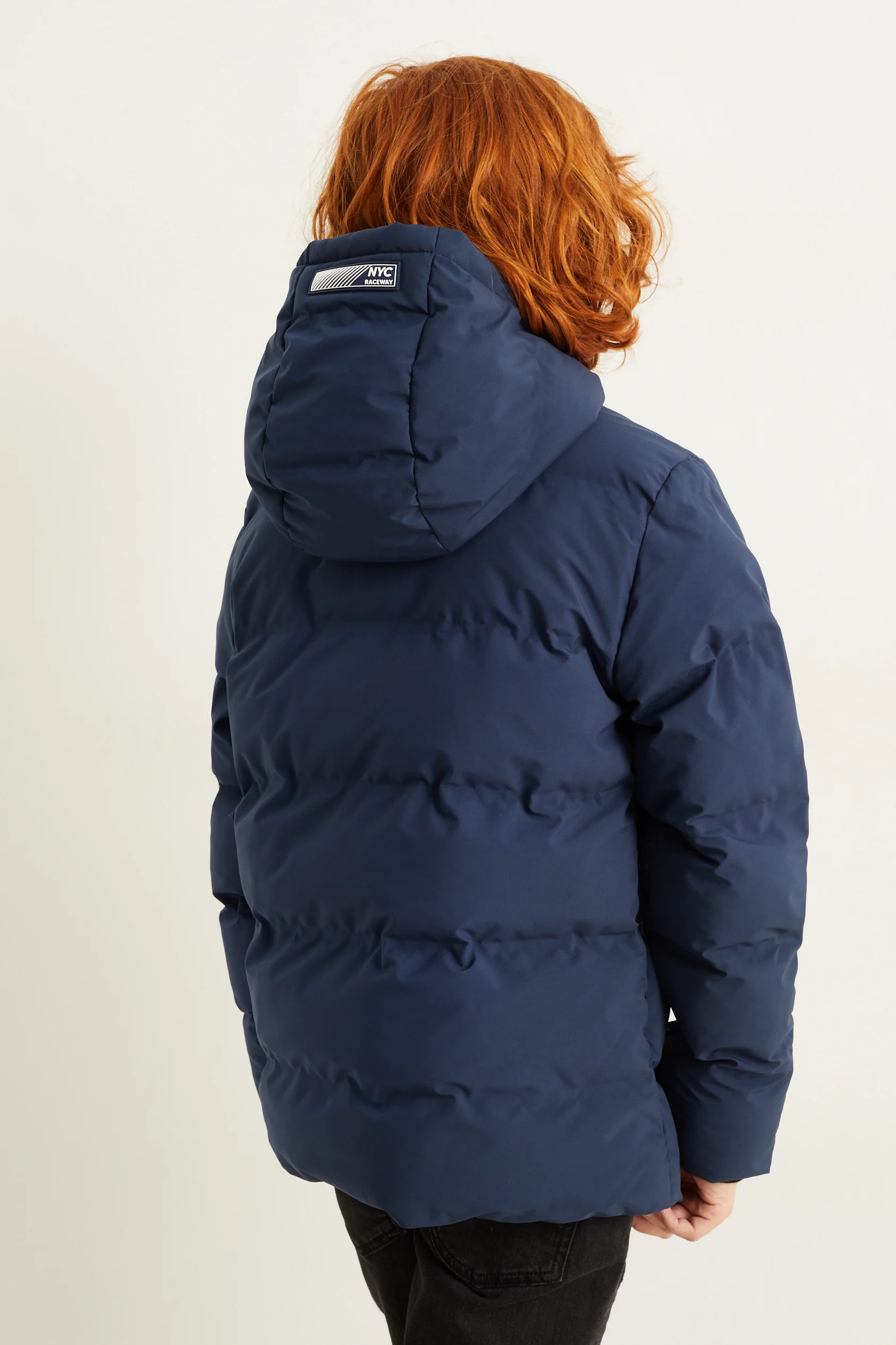 Quilted jacket with hood