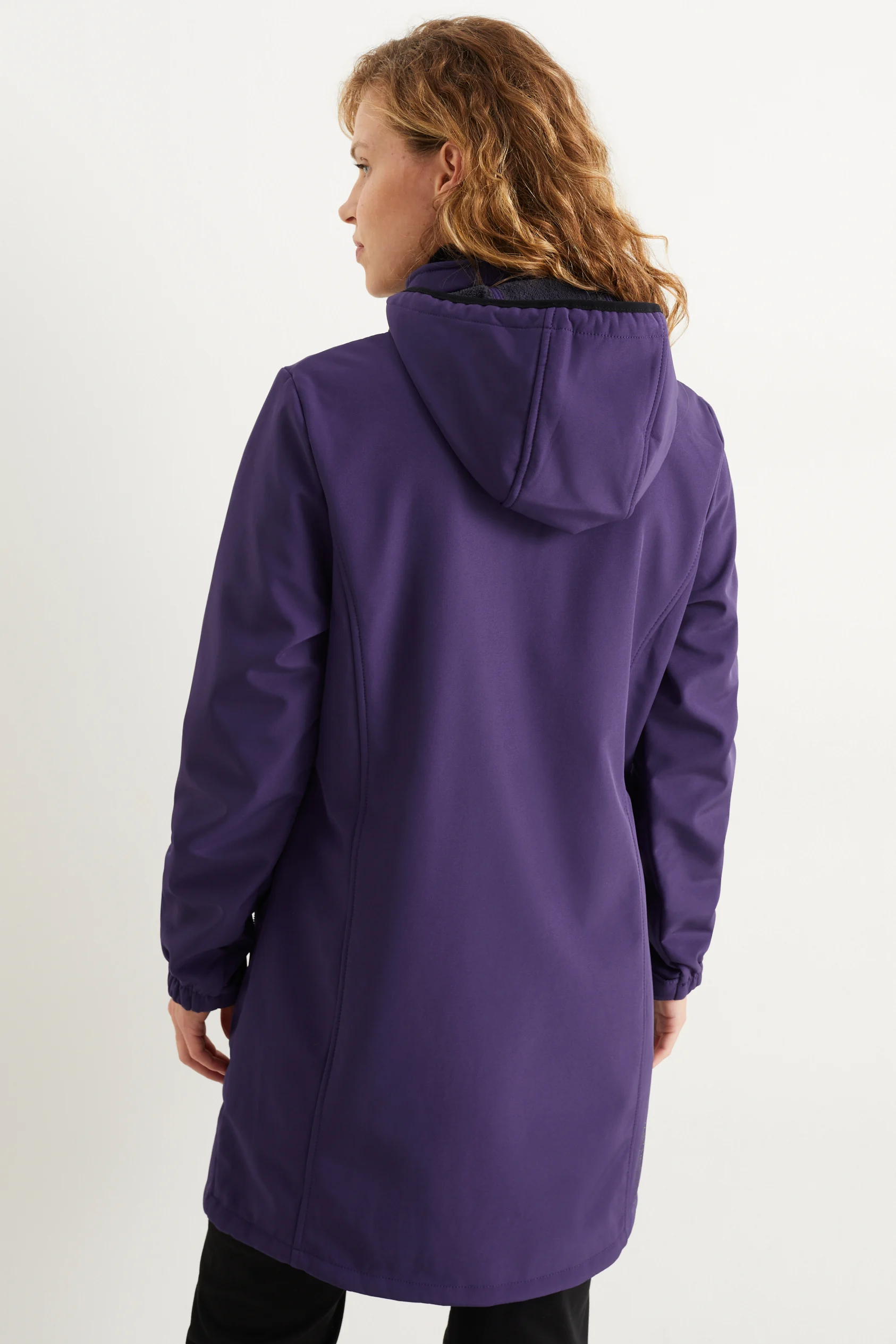 Softshell coat with hood