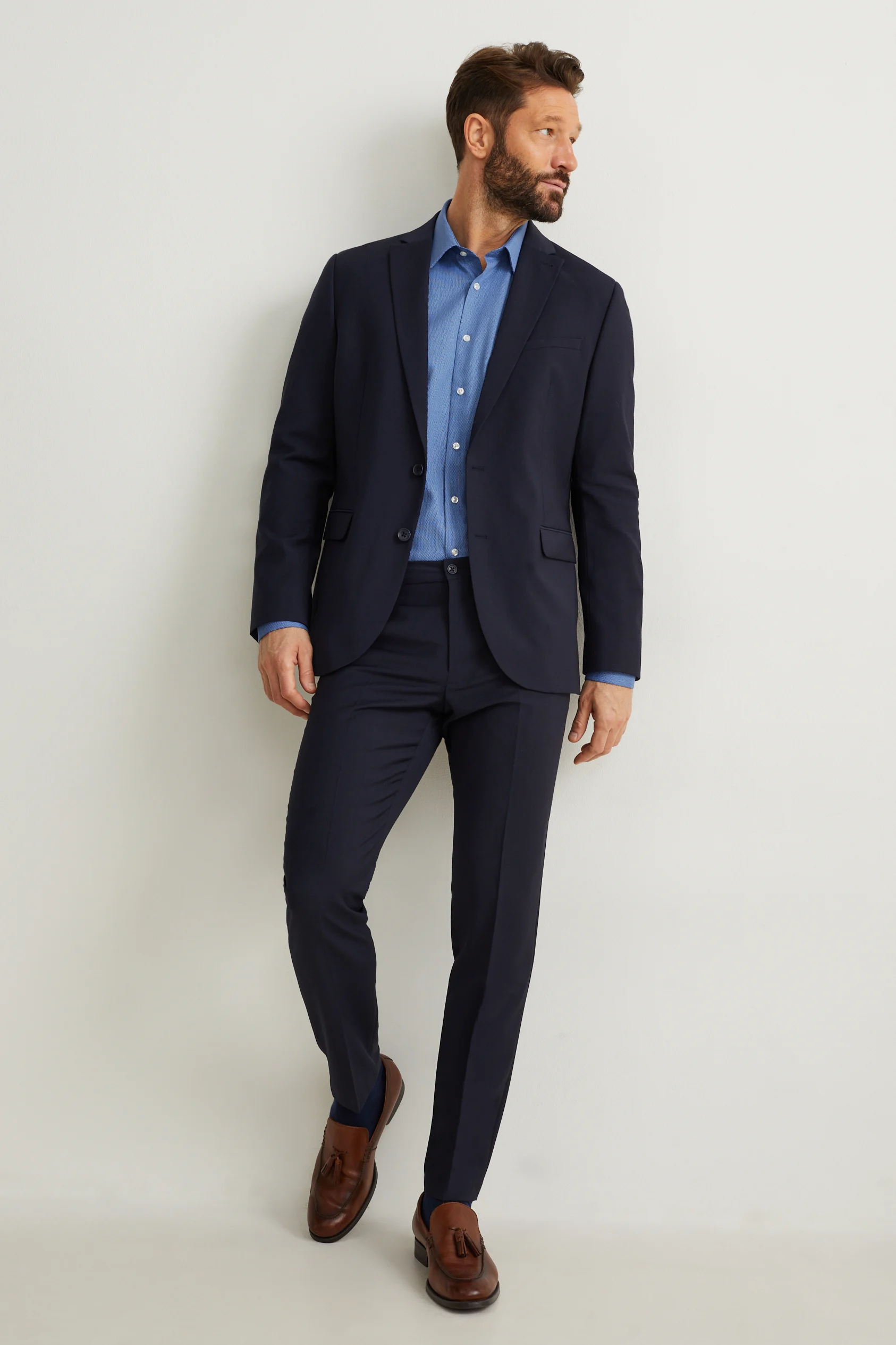 Business ko?ile - regular fit - kent - snadné ?ehlení - se vzorem