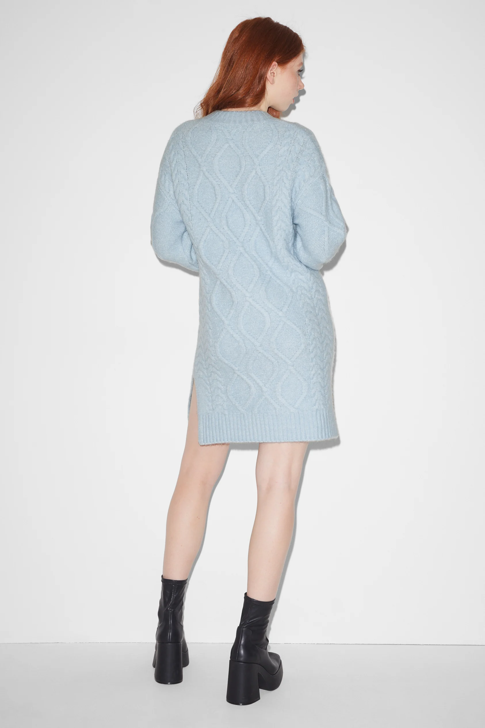 CLOCKHOUSE - knitted dress - cable knit pattern