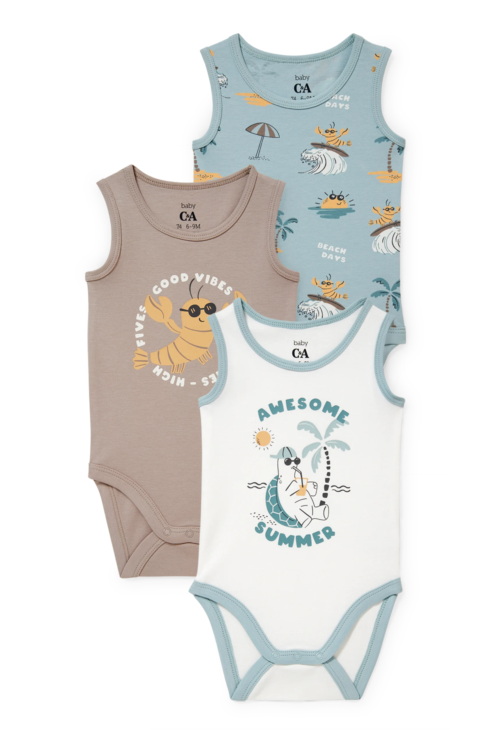 Multipack of 3 - baby bodysuit