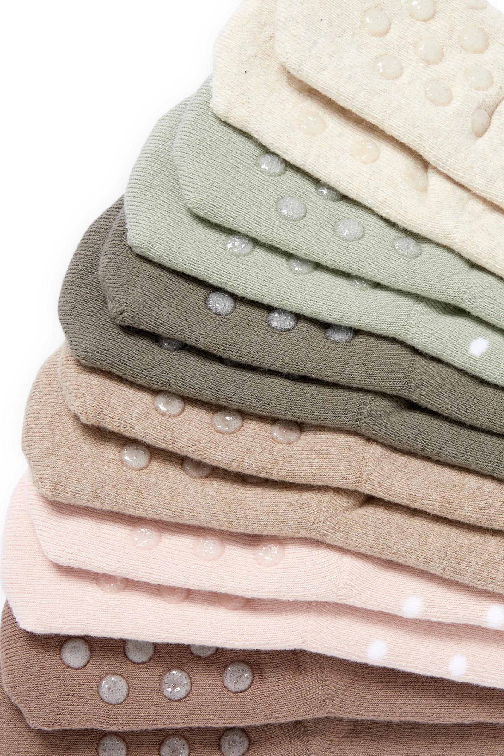 Multipack of 6 - woodland animals - baby non-slip socks with motif