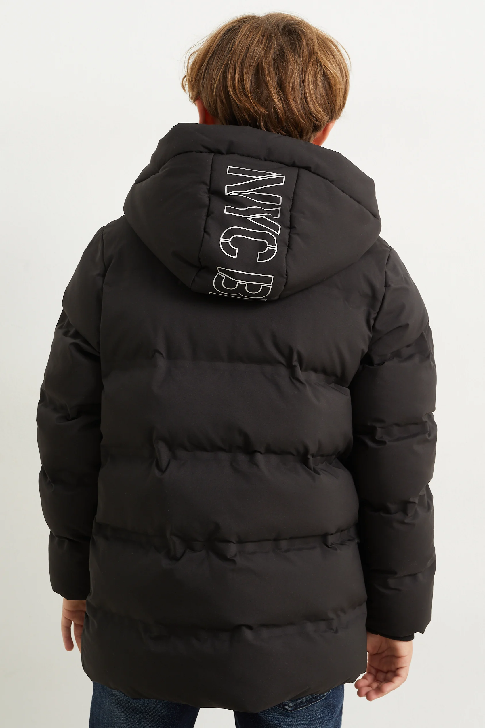 Quilted jacket with hood