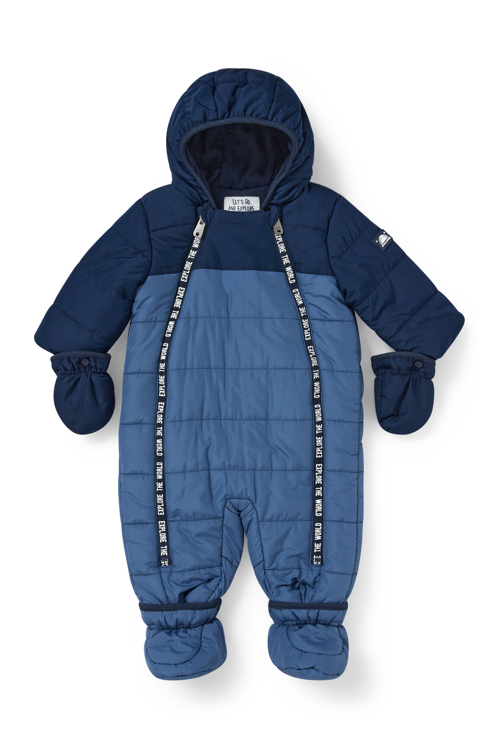 Baby snowsuit with hood