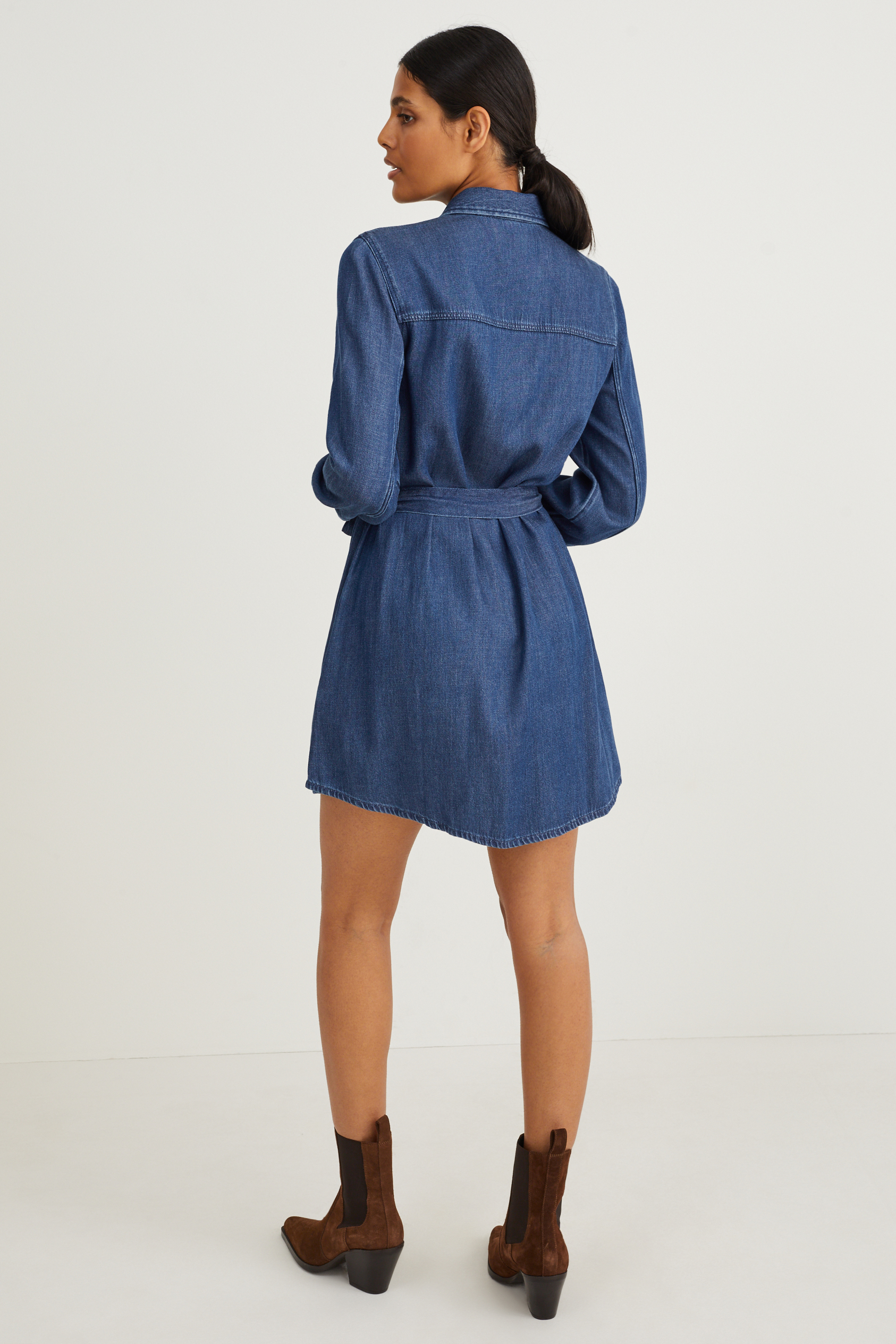 Denim shirt dress