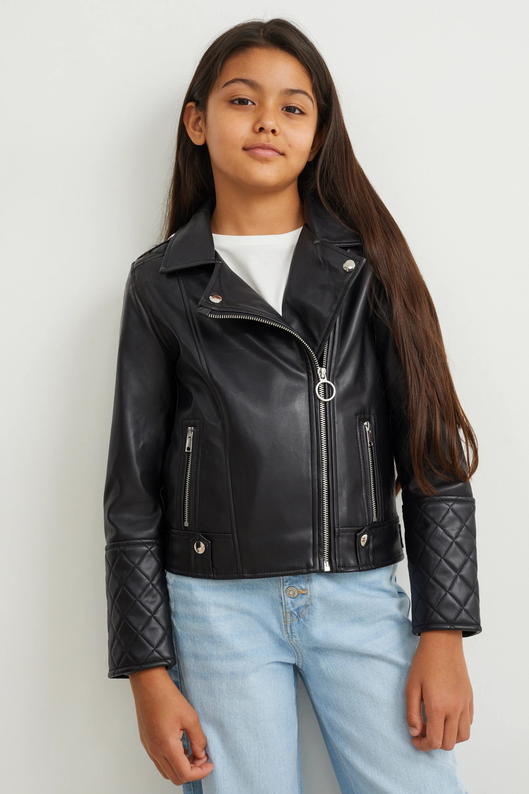 Biker jacket - faux leather