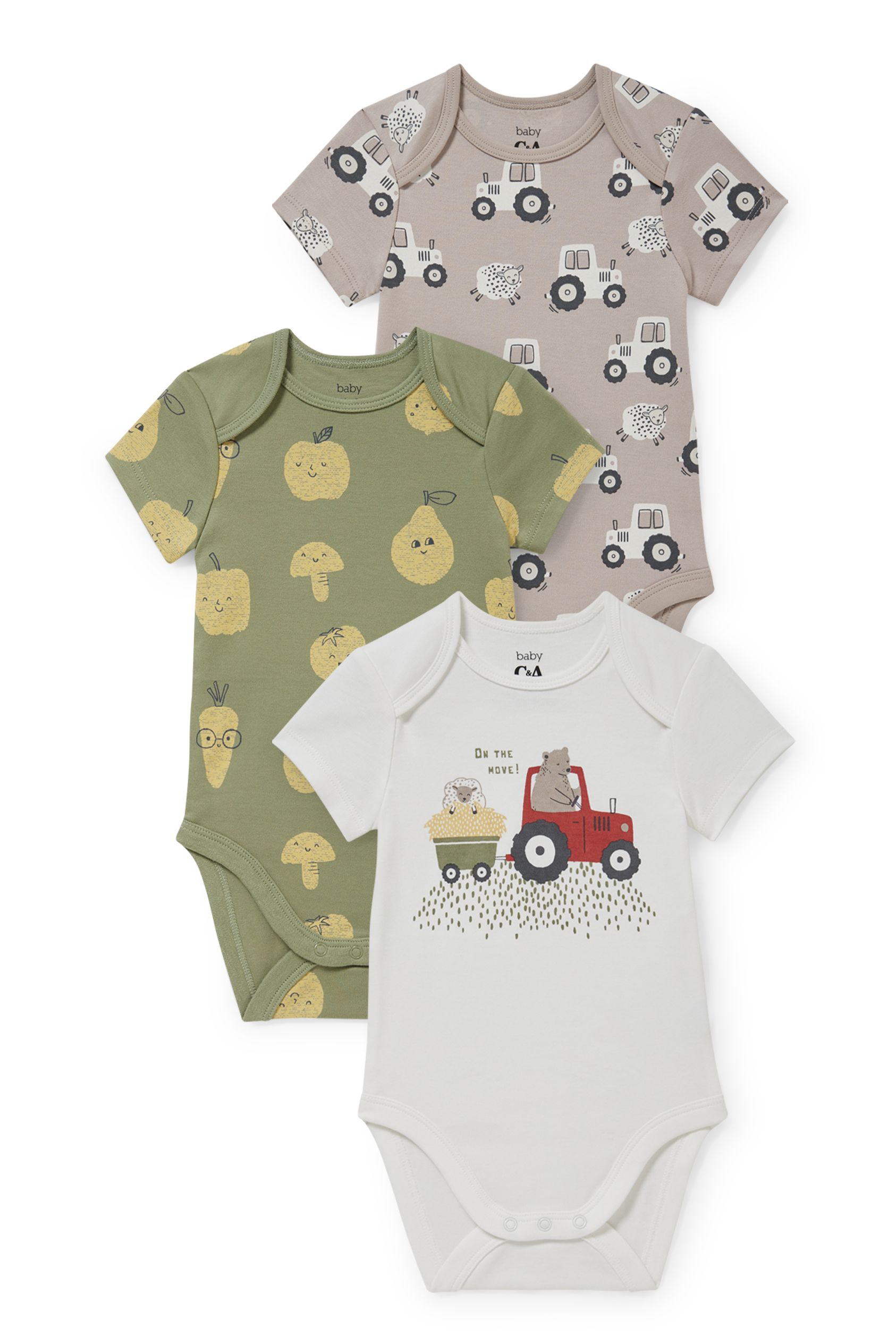 Multipack of 3 - baby bodysuit