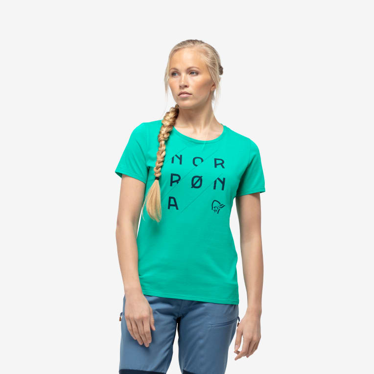 cotton slant logo T-Shirt W`s