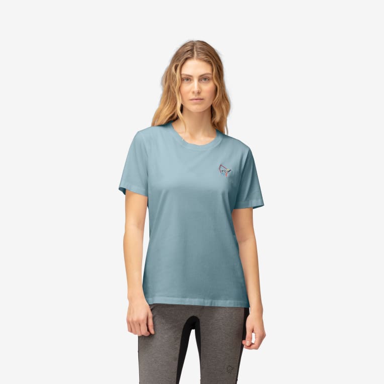 cotton vikinghead embroidery T-shirt