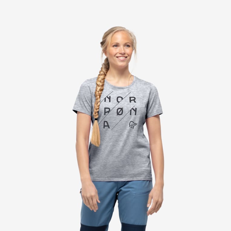 cotton slant logo T-Shirt W`s