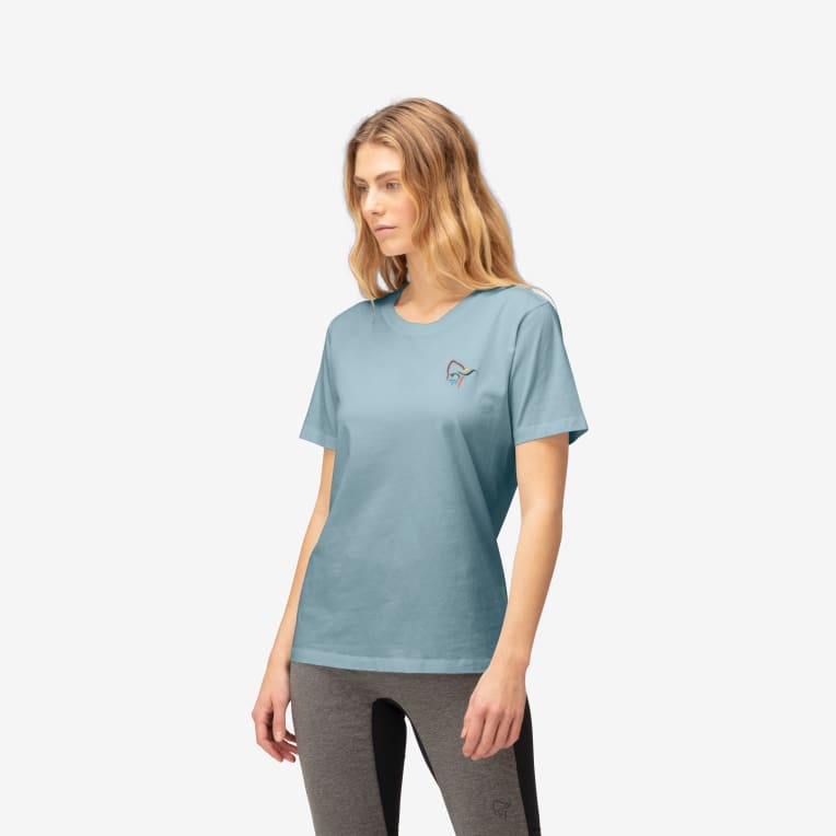 cotton vikinghead embroidery T-shirt