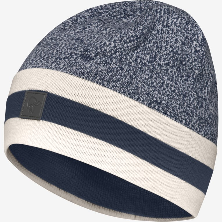 marl knit stripe wool Beanie
