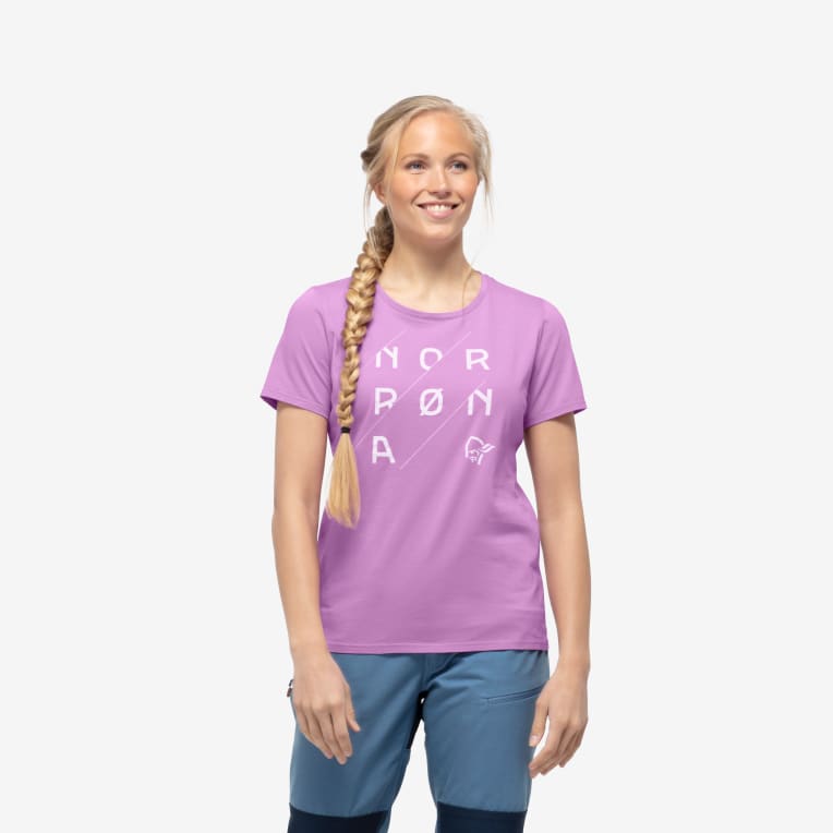 cotton slant logo T-Shirt W`s