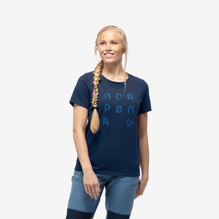 cotton slant logo T-Shirt W`s