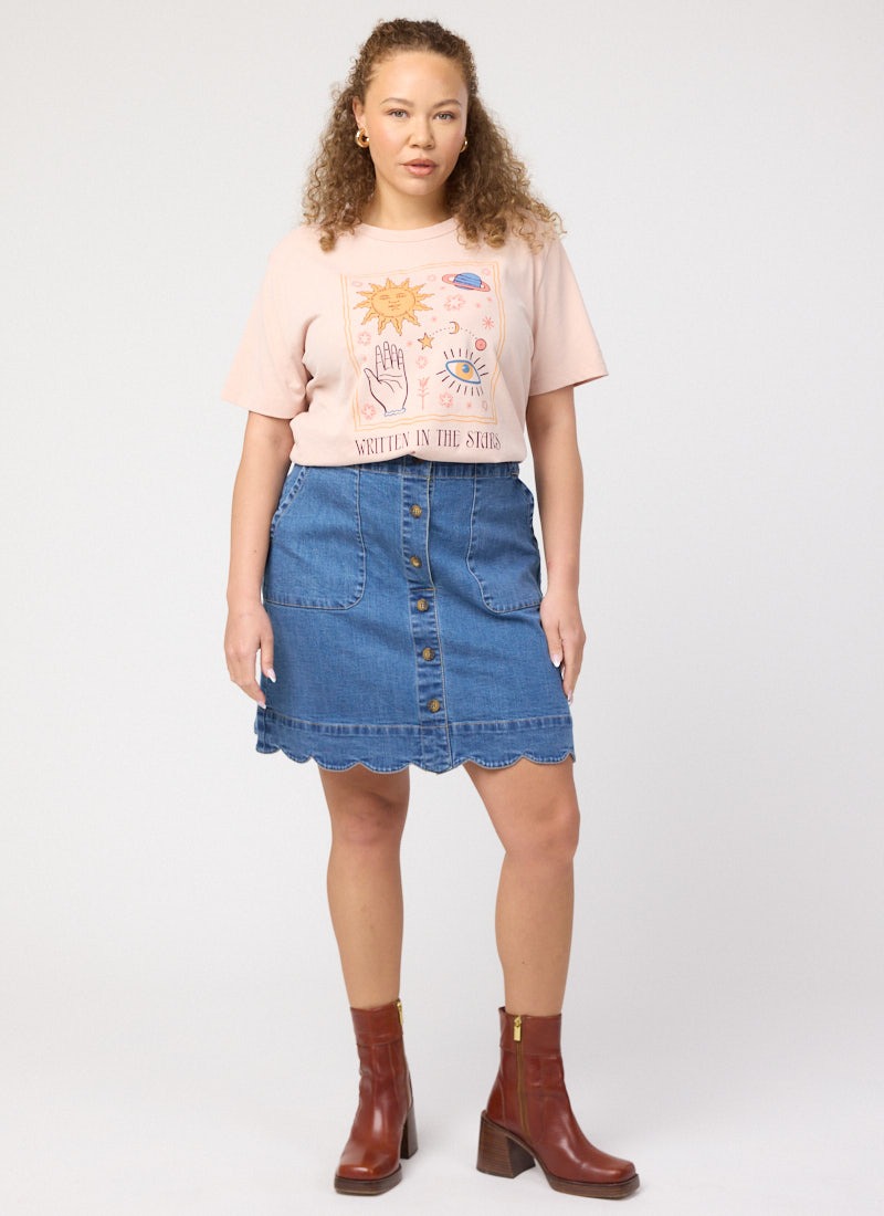 Raven Written In The Stars Graphic Slogan Tee