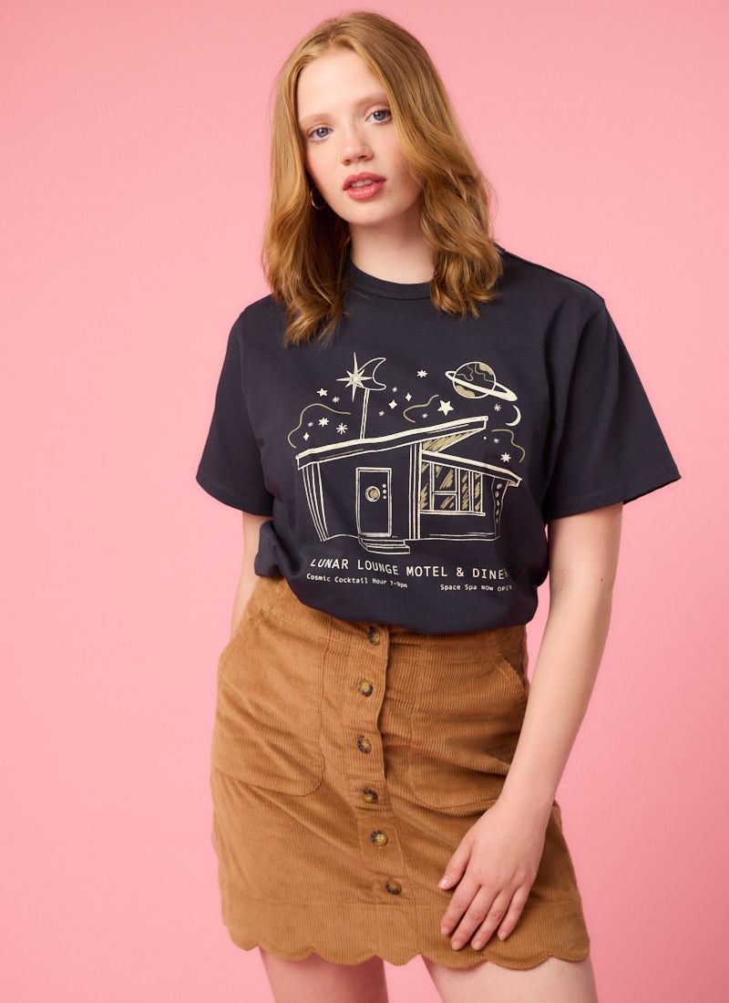 Alex Lunar Lounge Motel Boxy Fit Graphic Tee