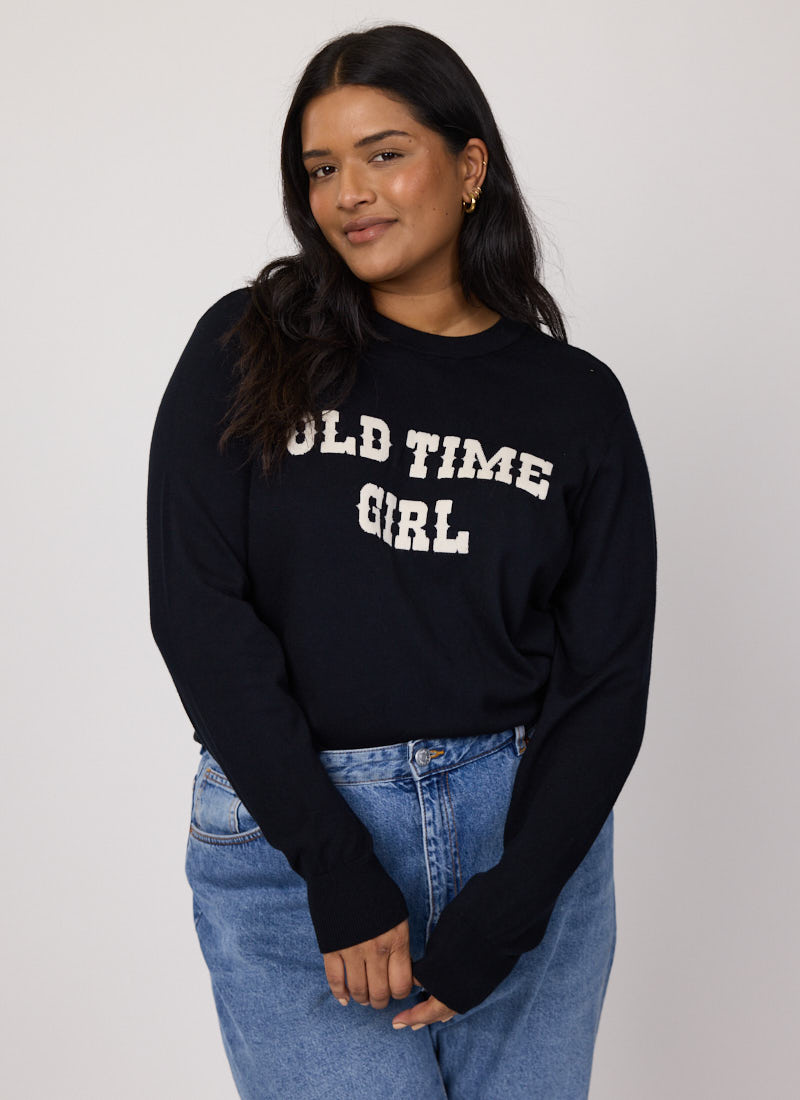 Jolene Old Time Girl Slogan Knit