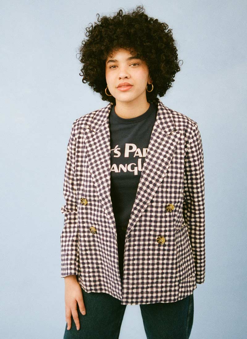 Richy Gingham Soft Tailored Blazer