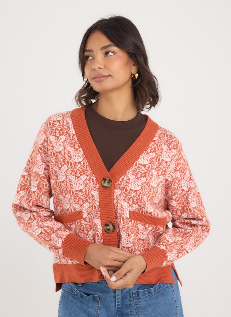 Lovelace Fox Jacquard Oversized Cardigan