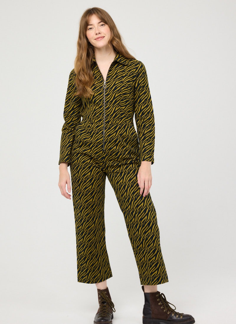 Minetta Tiger Print Long Sleeve Boilersuit