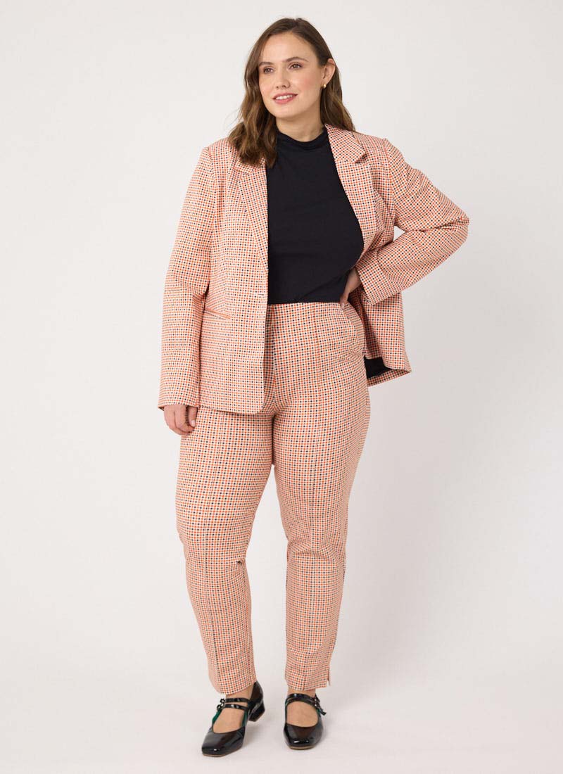 Francis Micro Check Print Tailored Blazer