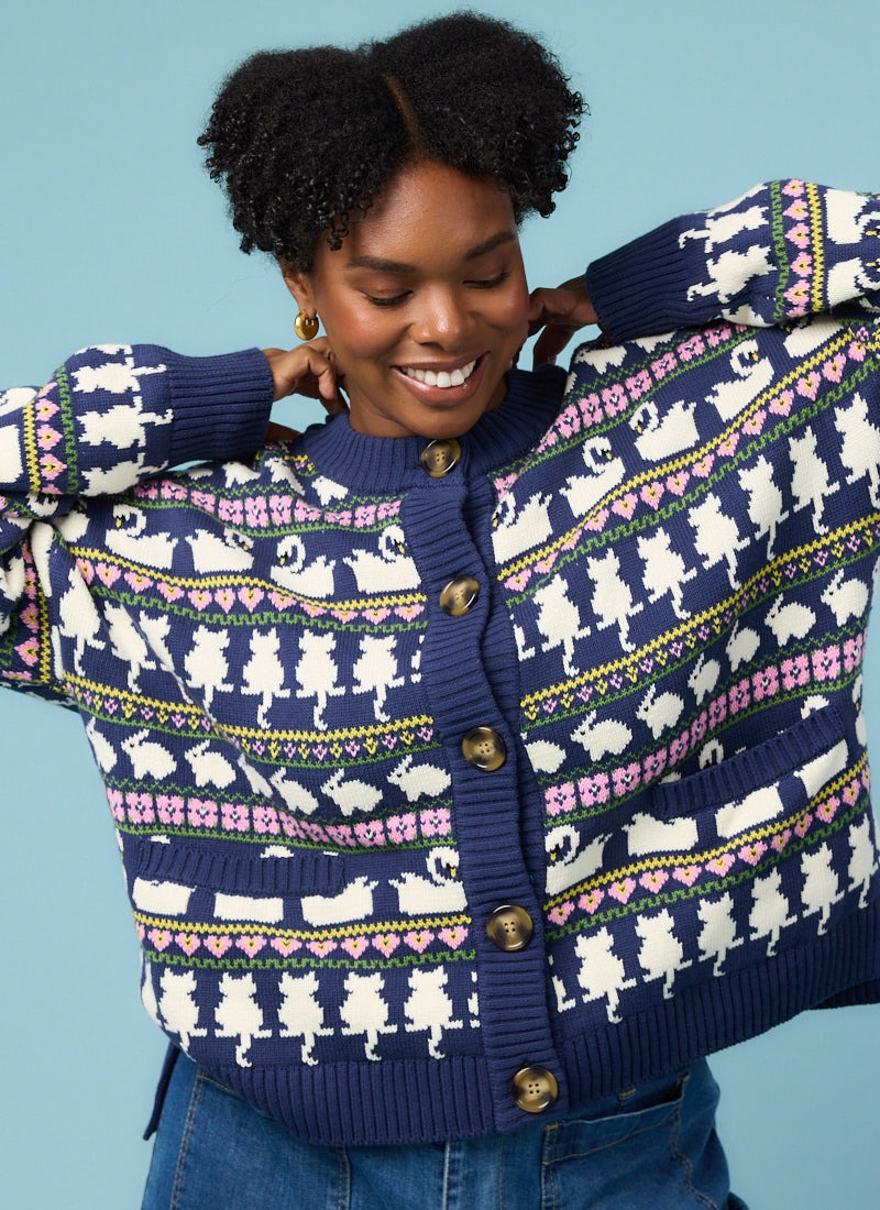 Aspen Animal Fair Isle Knitted Cardigan