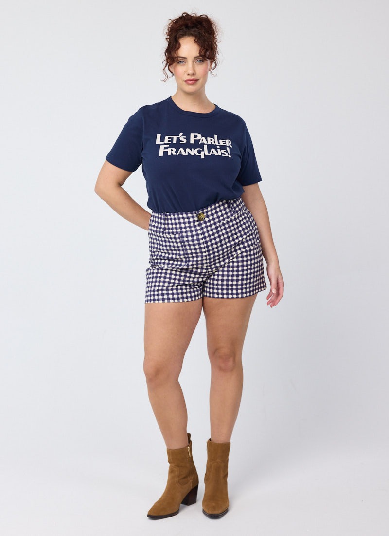 Emilie Let’s Parler Franglais Graphic Slogan Tee