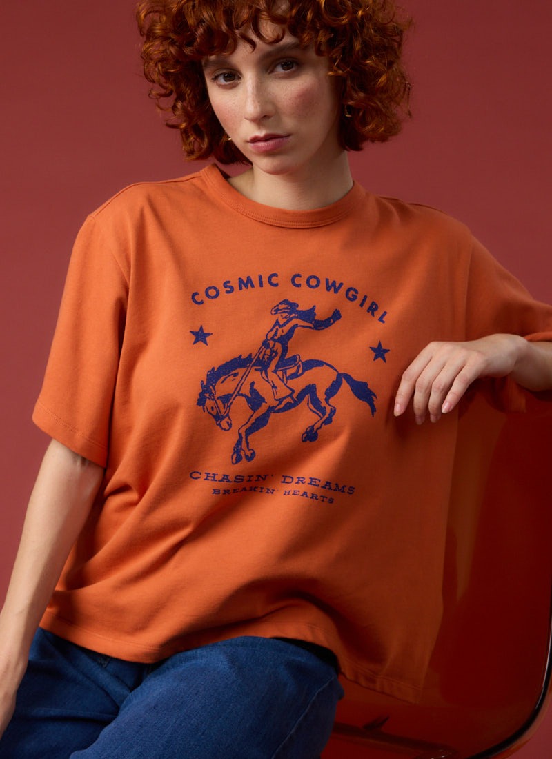 Tallulah Cosmic Cowgirl Boxy Fit Graphic Tee