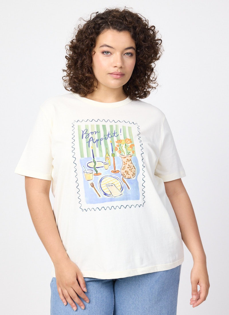 Rendezvous Bon Appetit Graphic Slogan Tee