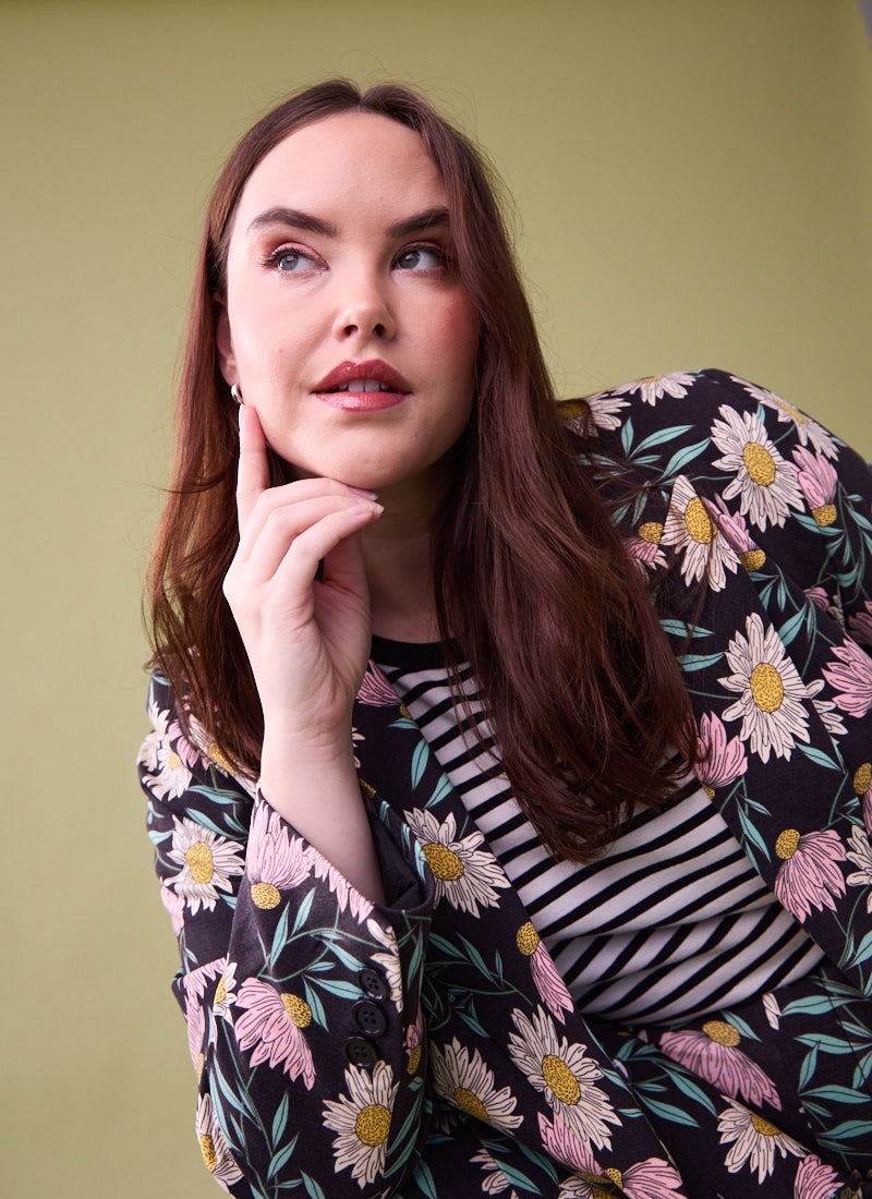 Richy Daisy Print Soft Tailored Blazer