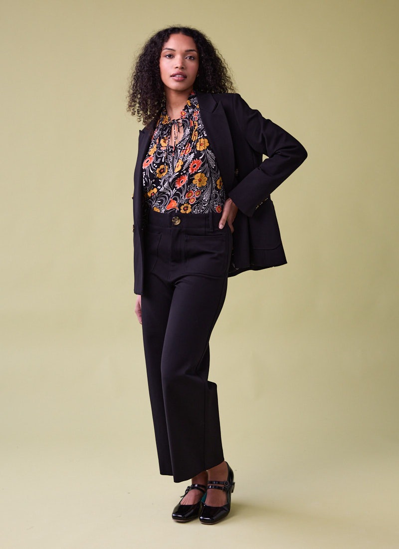 Pippa Black High Waist Trousers