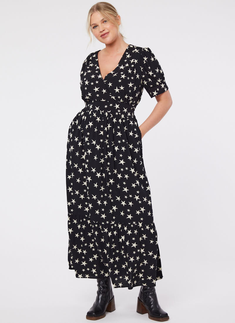 Albertine Star Print Midaxi Dress