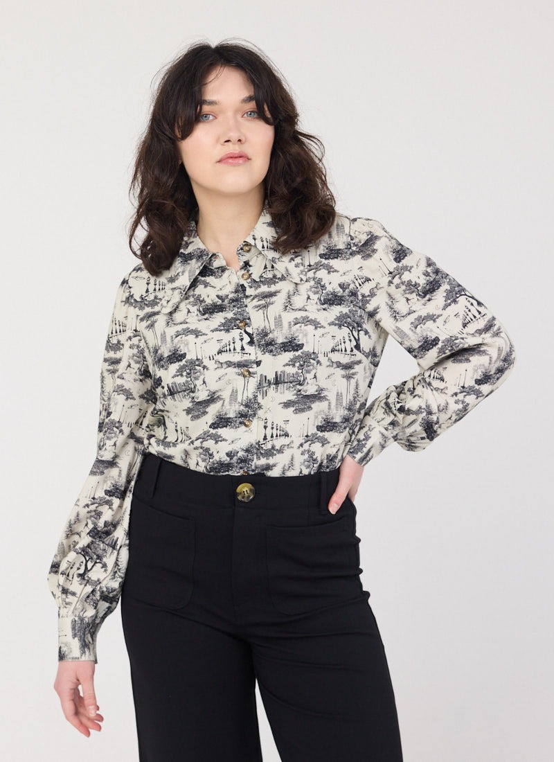 Fiona Toile De Jouy Print Blouse