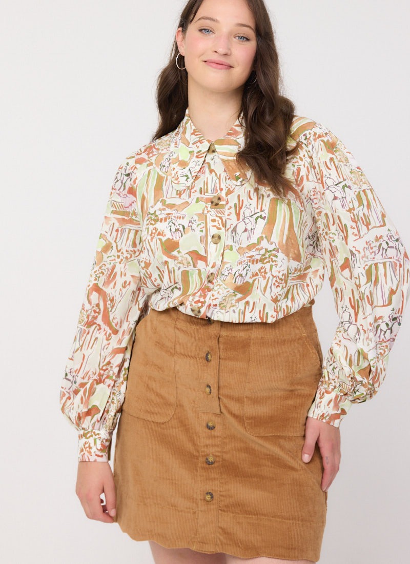 Pimlico Painterly Western Print Blouse