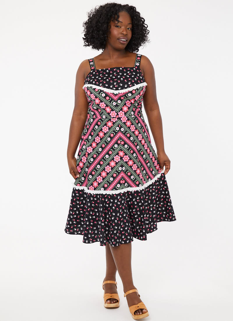 Maude Floral Print Square Neck Sundress