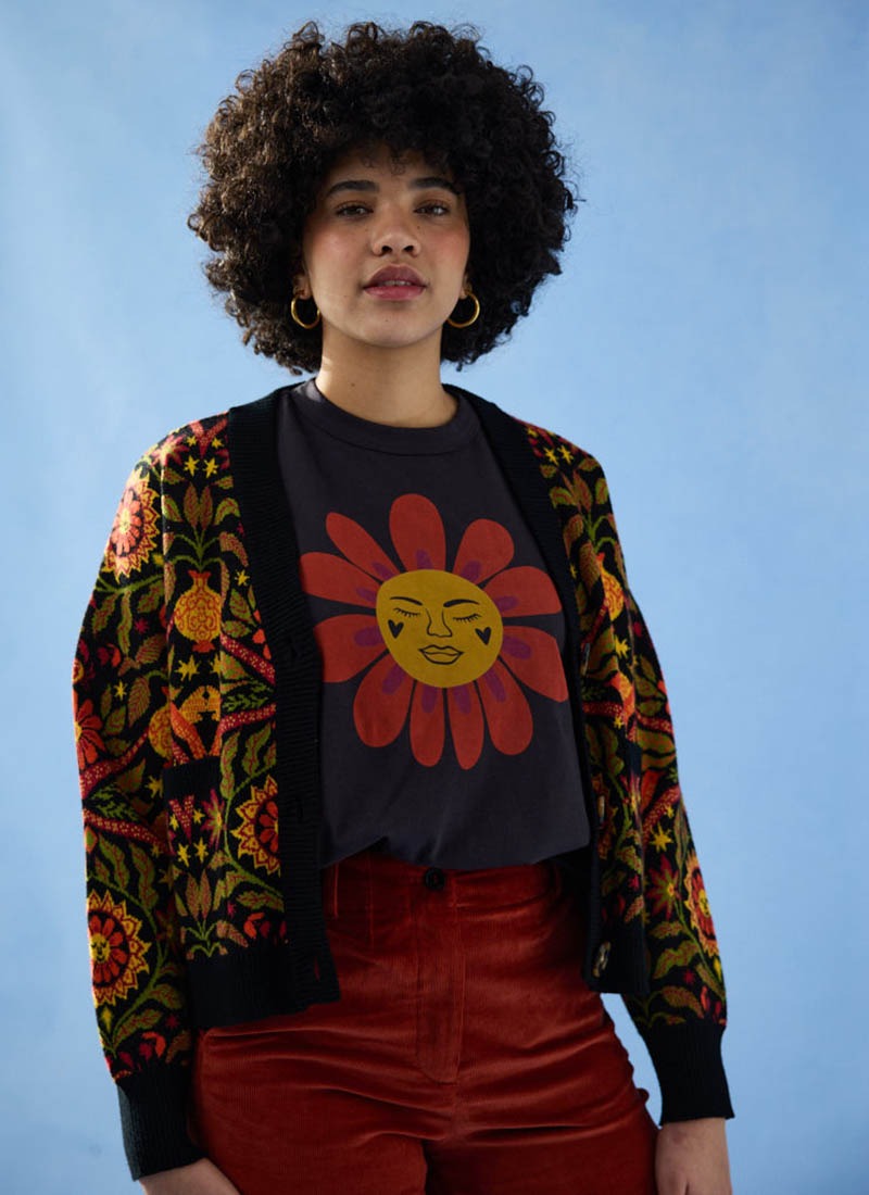 Aster Sunshine Floral Boxy Fit Graphic Tee