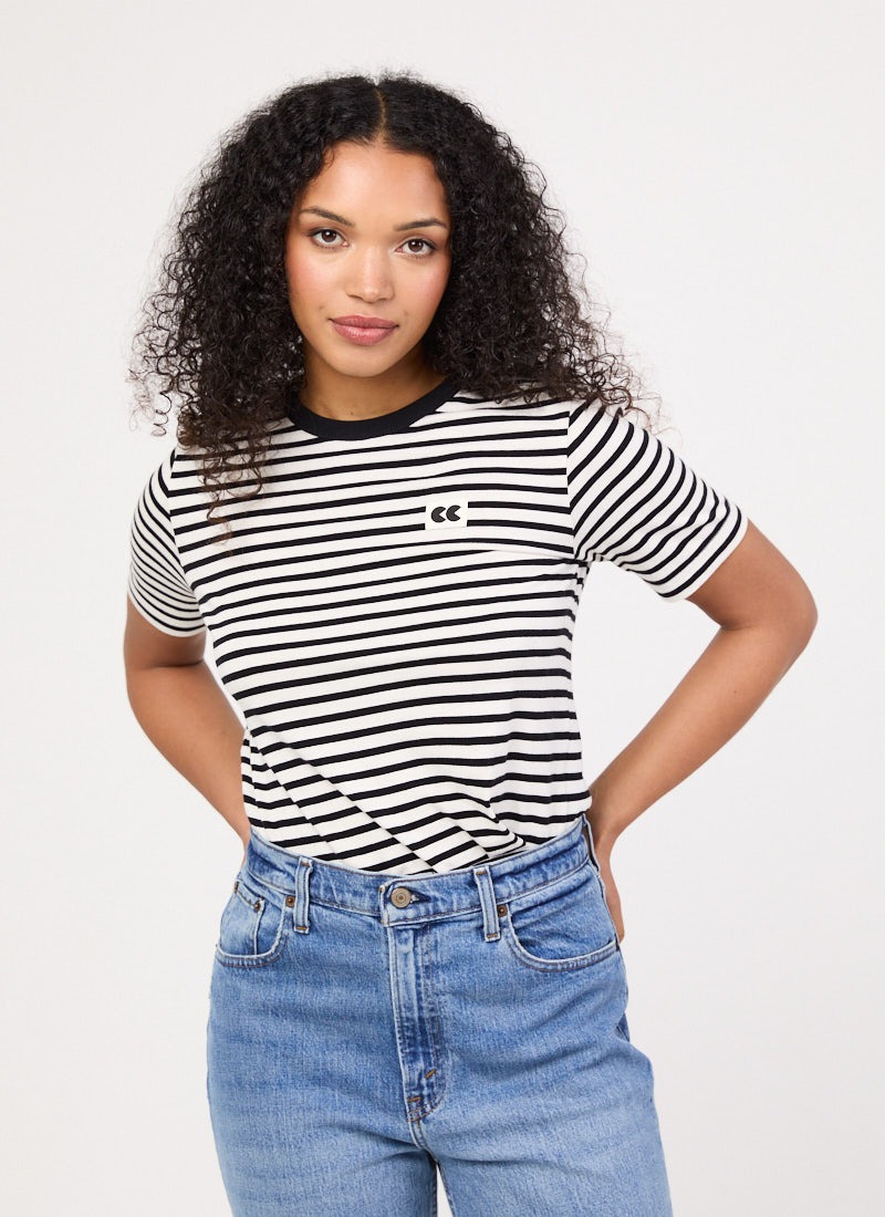 Community Clothing X Joanie - Belmondo Monochrome Stripe Tee