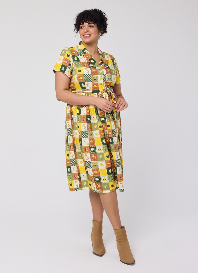 Carly Patchwork Print Dress