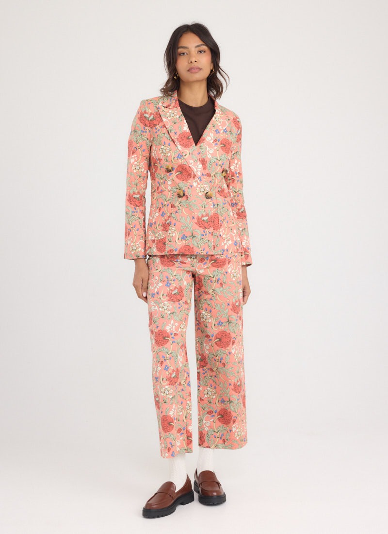 Pippa Vintage Floral Print High Waist Trousers