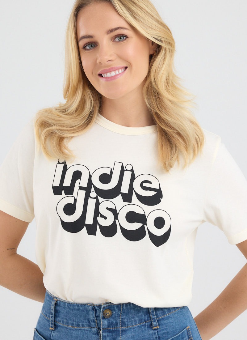 Cocker Indie Disco Graphic Slogan Tee