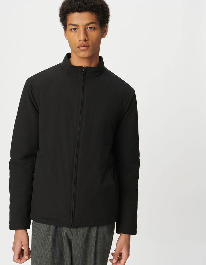 Sous-doudoune noire col montant Homme